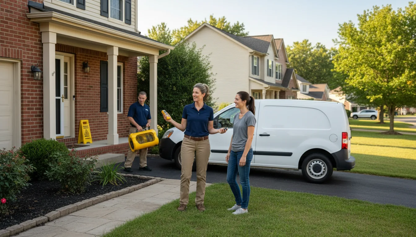 Residential water damage restoration in Ola, ID